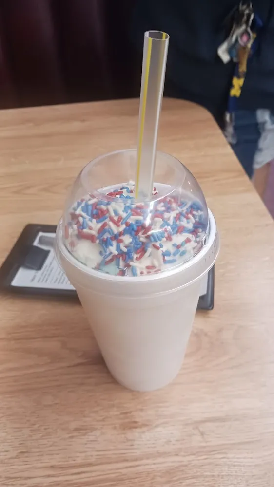 Lady Liberty Blue Slush with Vanilla Ice Cream